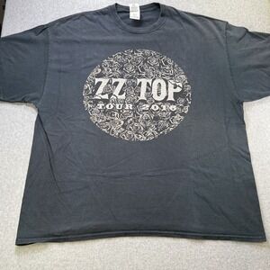 ZZ Top 2016 Tour Concert‎ T-Shirt Band Tee Roses Graphic Black 2XL